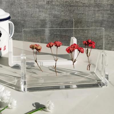 Acrylic Photo Frames: Specimen Display Stand For Wedding Party Decor Free Standing Desktop Picture Frame white Frame 14X21cm
