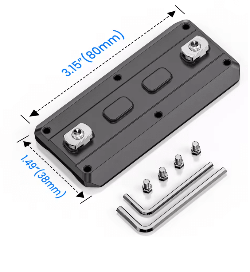 WEYLLAN MK80 M LOK ARCA Rail Adapter Lightweight Aluminum Bipod Mount 80mm M lok Arca Rail