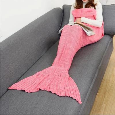 Handmade Mermaid Snuggle Blanket For Kids & Adults Pink