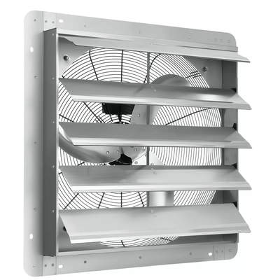 24'' Shutter Exhaust Fan 3320 CFM Wall Mounted Aluminum Ventilation Fan For Shop, Garage, Attic, Greenhouse 24'' Shutter Exhaust Fan 3320 CFM Wall Mounted Aluminum Ventilation Fan For Shop, Garage, Attic, Greenhouse