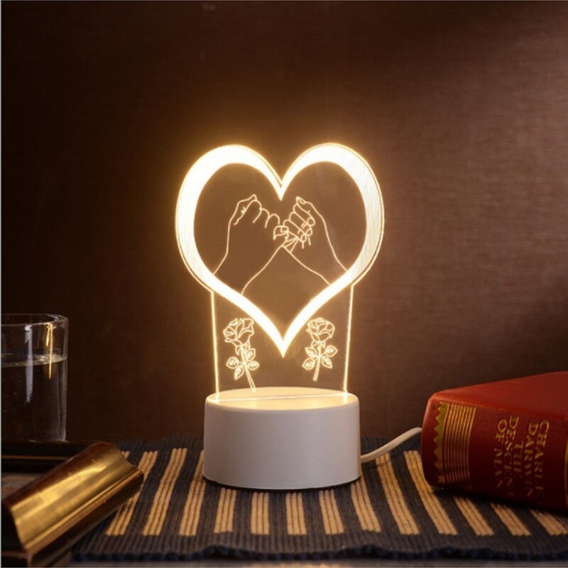 Acrylic The Neon Lights 3D Stereo Night Light Small Table Lamp Bedside Lamp LED Lamp Horse
