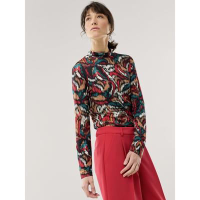 Walbusch Damen Stehbundshirt Moiree Blume Beige paisley Image