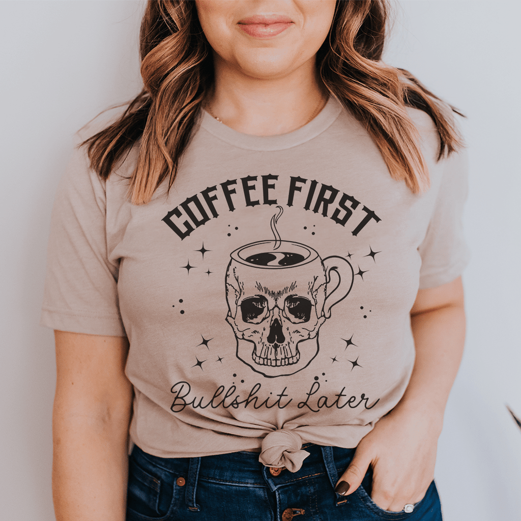 Coffee First Your BS Tee XL Tan