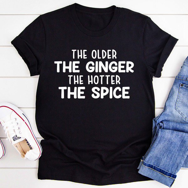 The Older The Ginger Tee Heather Prism Peach M