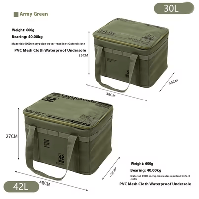 Tactical Camping Storage Bag Insulated Folding Box Waterproof 30L Or 42L green 42l