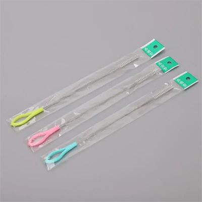 Stainless Steel Suction Tube Brush For Baby Water Cup & Straw Bottle Cleaning Packaged
