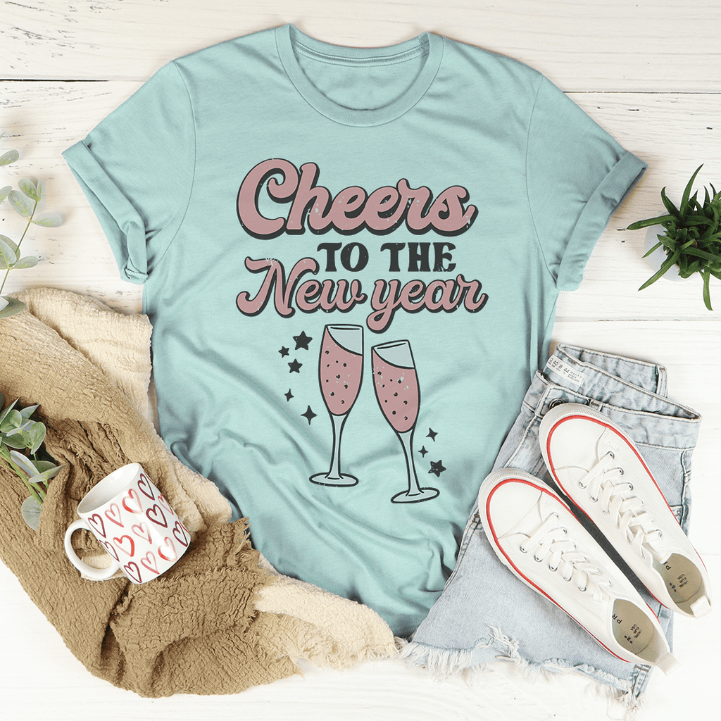 Cheers To The New Year Tee 3XL Ash