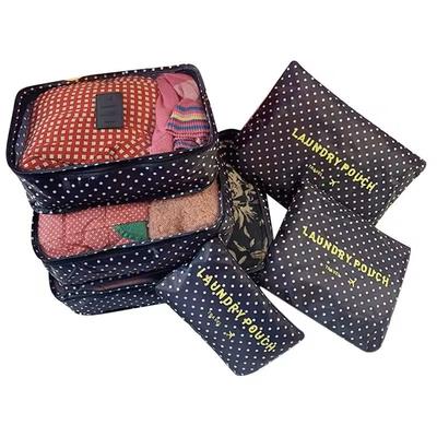 6 Piece Travel Luggage Organizer Bag Set navy Blue