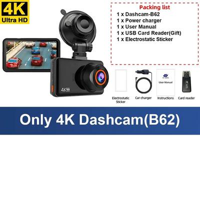 E ACE Dual Dash Cam With 4K Front And 2.5K Rear Camera Support For GPS WiFi Parking And Loop Recording none version 1