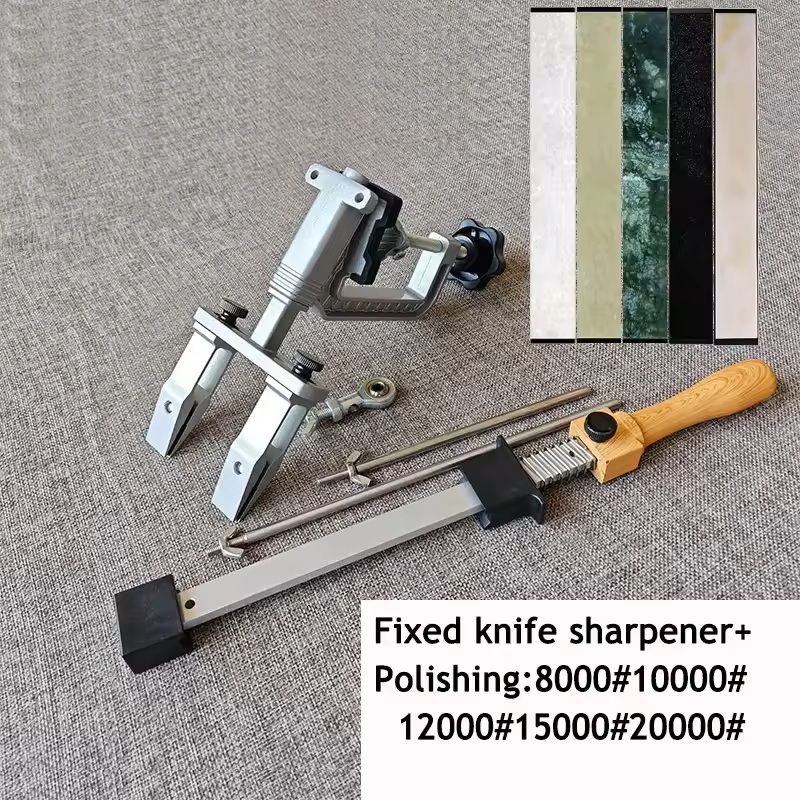 Professional Fixed Knife Sharpener With Adjustable Angle Whetstone Grinding System set 13