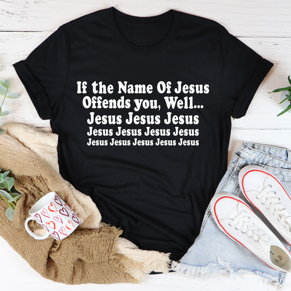 The Name Of Jesus Tee Black Heather S