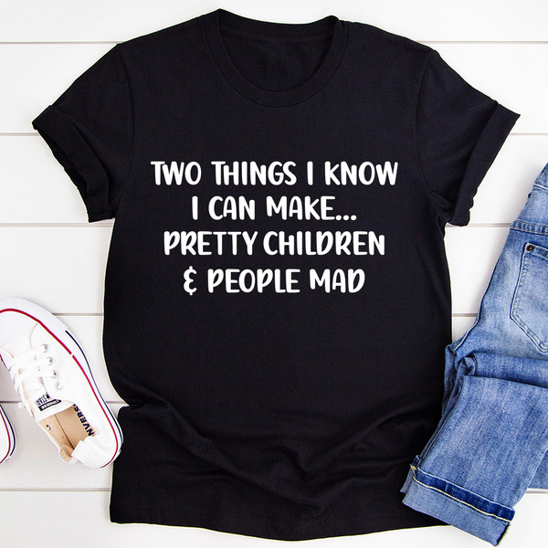 Two Things I Know I Can Make Tee Black Heather 2XL