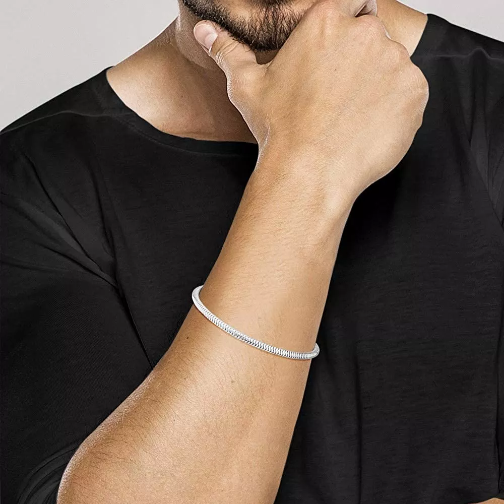 Trendy Silver Snake Chain Bracelet Charm Jewelry Trendy Silver Snake Chain Bracelet Charm Jewelry