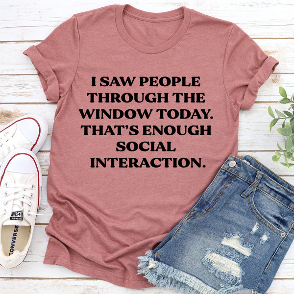 I Saw People Through The Window Tee Mauve 3XL