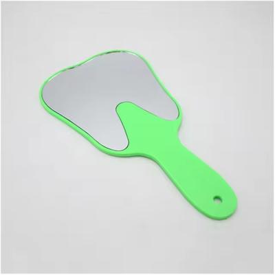 Unbreakable Tooth Shaped Dental Mouth Examination Mirror, Handheld Oral & Makeup Accessory green
