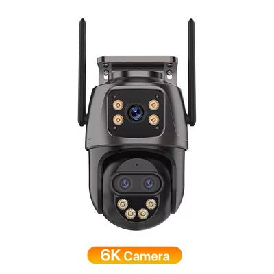 6K 9MP WiFi Outdoor PTZ Security Camera Triple Lens, Dual Screen, 8x Zoom, AI Motion Tracking au Plug 6k Add 128g