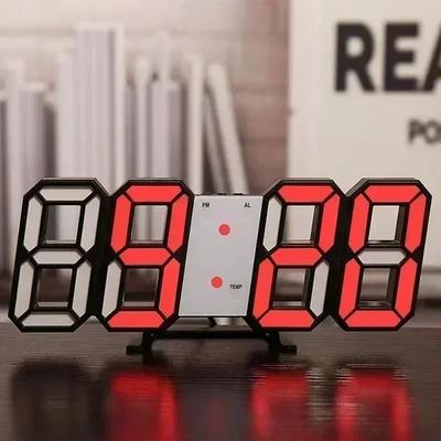 3D Digital Wall Clock: Glow Night Mode, Adjustable Electronic Watch For Home Decoration LED Clock For Living Room, Gar 3