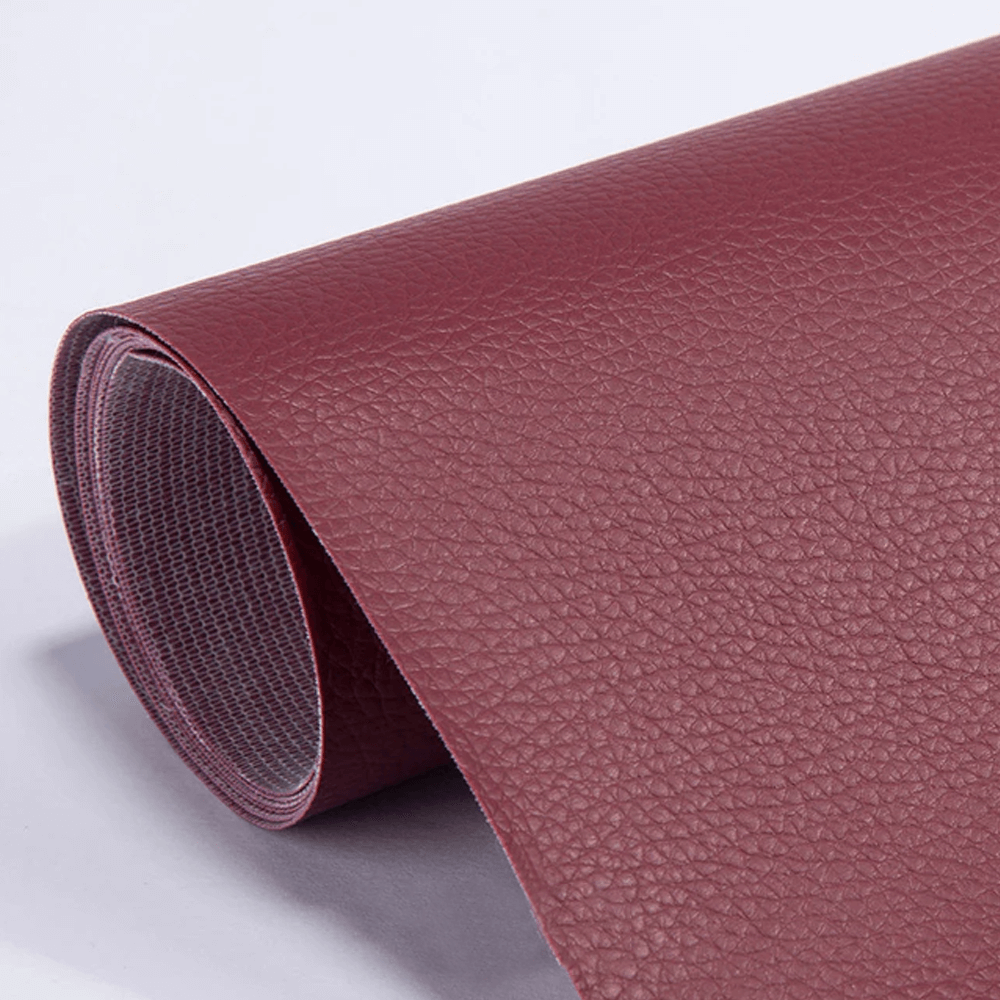 Self Adhesive Leather Patch Cuttable Sofa Repairing Wine Red