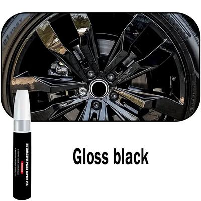 Automotive Wheel Touch Up Pen, Rim Scratch Repair Paint For Alloy Wheels gloss Black