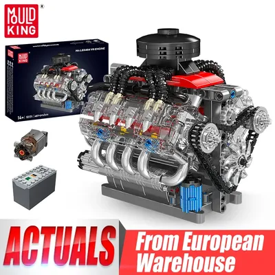 Mould King 10171 Technisches Motorspielzeug Das motorisierte LSX454 V8-Motorbaustein-Montageautomotor-Ziegel-Set als Geschenk für Kinder Image