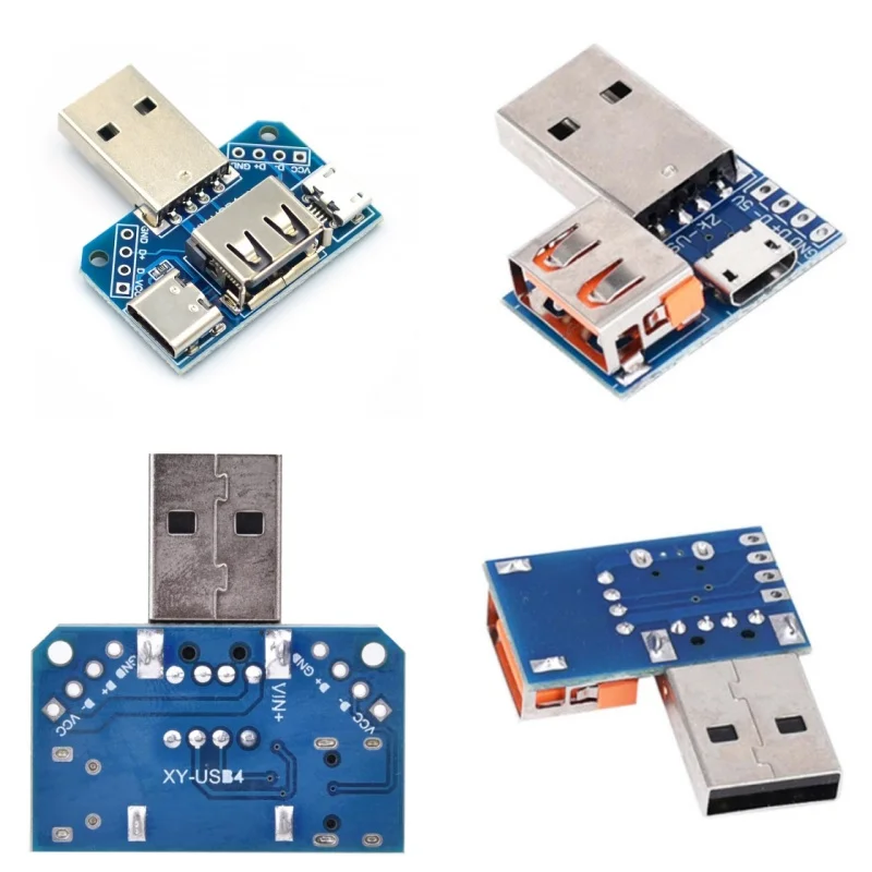 USB-Kopf-Schalttafel-Stecker auf Typ-C-Micro-USB-Buchse 2,54-4P Übertragungstestplatine USB-Adapterplatte XY-USB4 Image