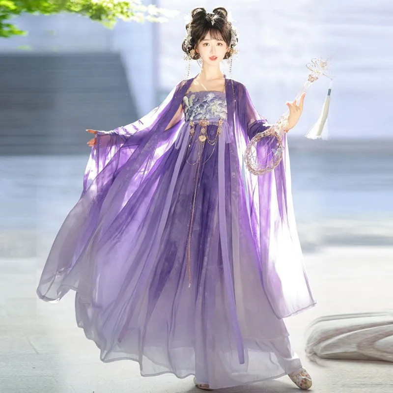 Hanfu Chinesisches Traditionelles Kleid Cosplay Kostüme Ethnischer Stil Show Bühne Mode Kleidung Frauen Kleidung Party Fee Kleid Frühling Image