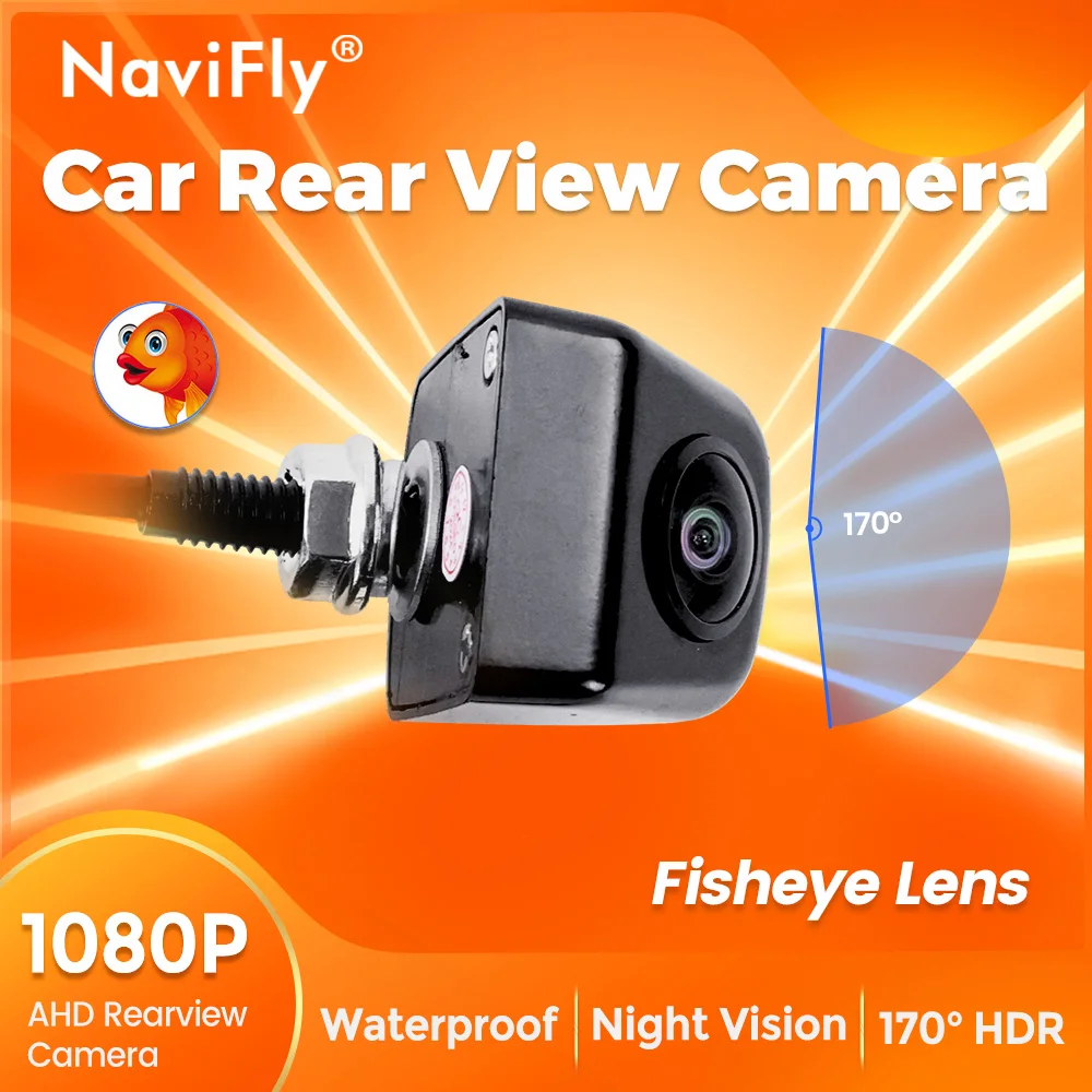 AHD 1080P 720P Universal Fisheye Fahrzeug Rückfahrkamera Wasserdichte Auto Rückansicht Kamera Full HD Nachtsicht 170 ° Weitwinkel Image