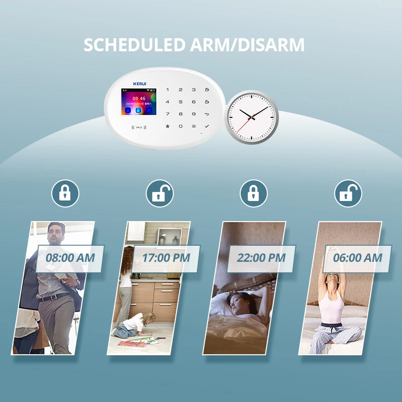 KERUI WIFI Sicherheit Alarm W204 4G GSM Hause Alarm Touch Panel Tuya Smart APP Fernbedienung Smart Leben Einbrecher drahtlose Bewegung Image
