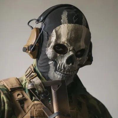 Call of Duty MWII Ghost Mask 2026 COD Cosplay Airsoft Tactical Ghost Actor Image