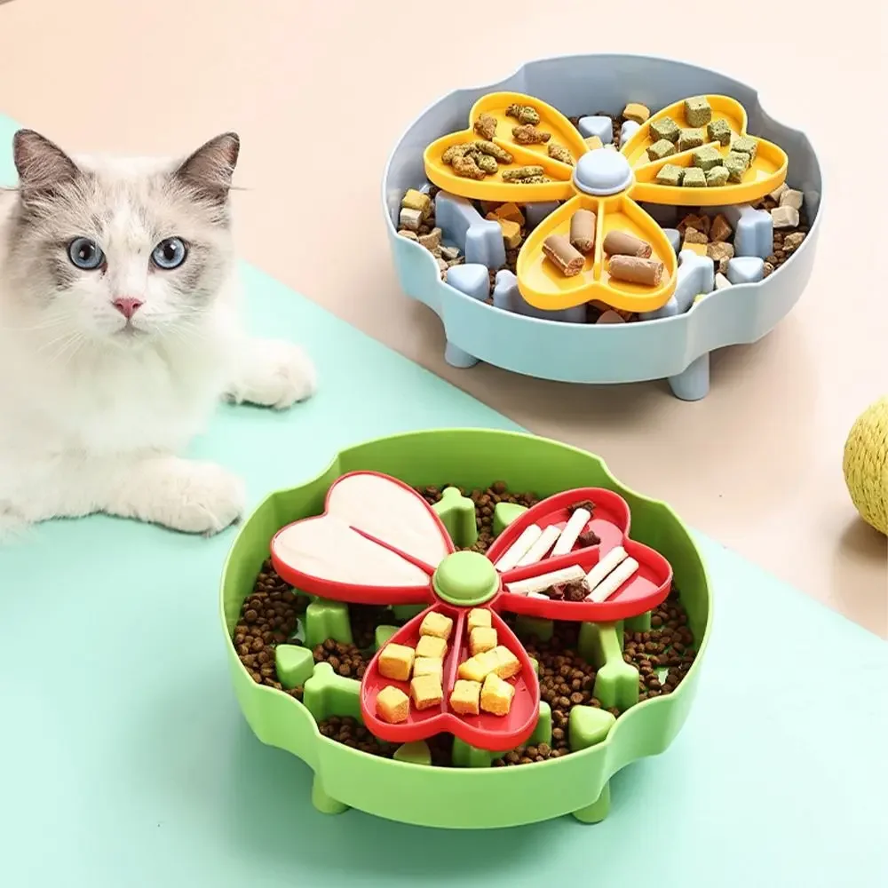 Bol de nourriture lente Anti-étouffement pour chien, bol interactif Durable pour chat, jouet Puzzle rotatif antidérapant, jouet d'alimentation pour animaux de compagnie, distributeur de nourriture