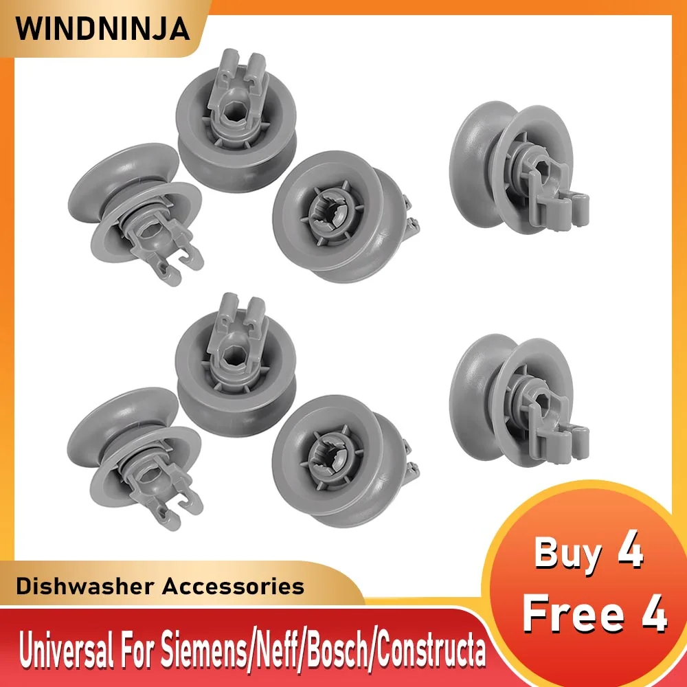 Universal Korb Rolle Spülmaschine Räder Für Siemens/Neff/Bosch/Constructa Für Spülmaschine Top Korb Räder 8PCS Kits Zubehör Image