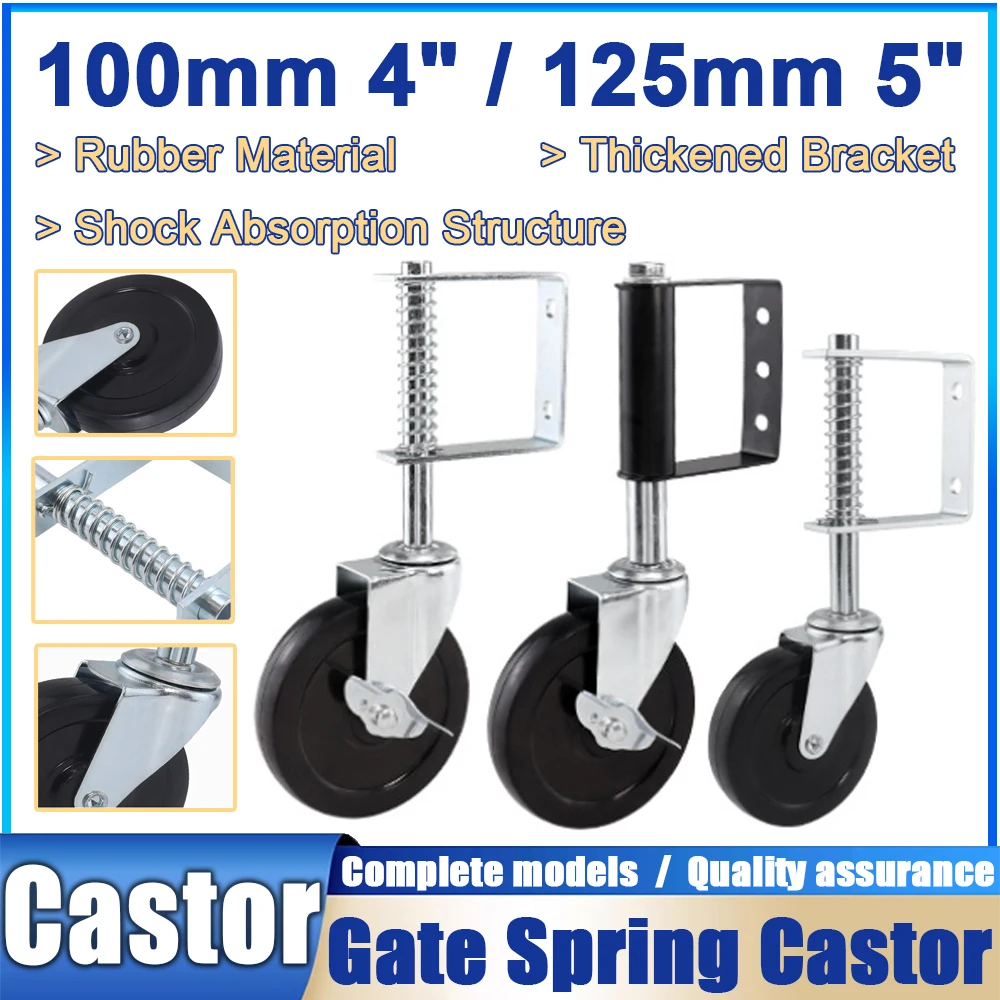 1/2 Stück 4/5 Zoll 360° ° Drehbares Torrad aus Holz, 70/80 kg, Belastungsgewicht, federbelastetes Torrad, Haustür, Türrollenschieber