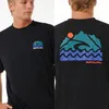 25 Sommer neue Surf Sunset T Rip Curl Herren übergroße Y2k Baumwolle atmungsaktiv hochwertige Herren Top T-Shirts Grafik T-Shirts