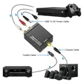 Convertitore audio analogico-digitale ADC Adattatore audio Toslink da RCA a ottico Convertitore audio coassiale Toslink in fibra digitale analogica