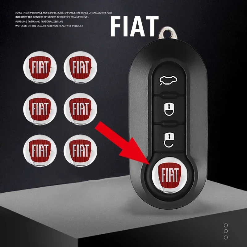 Autocollants de voiture FIAT dédié clé coque emblème Paster pour FIAT 500 Ducato Panda Grande Punto Tipo Abarth Pulse Strada accessoires