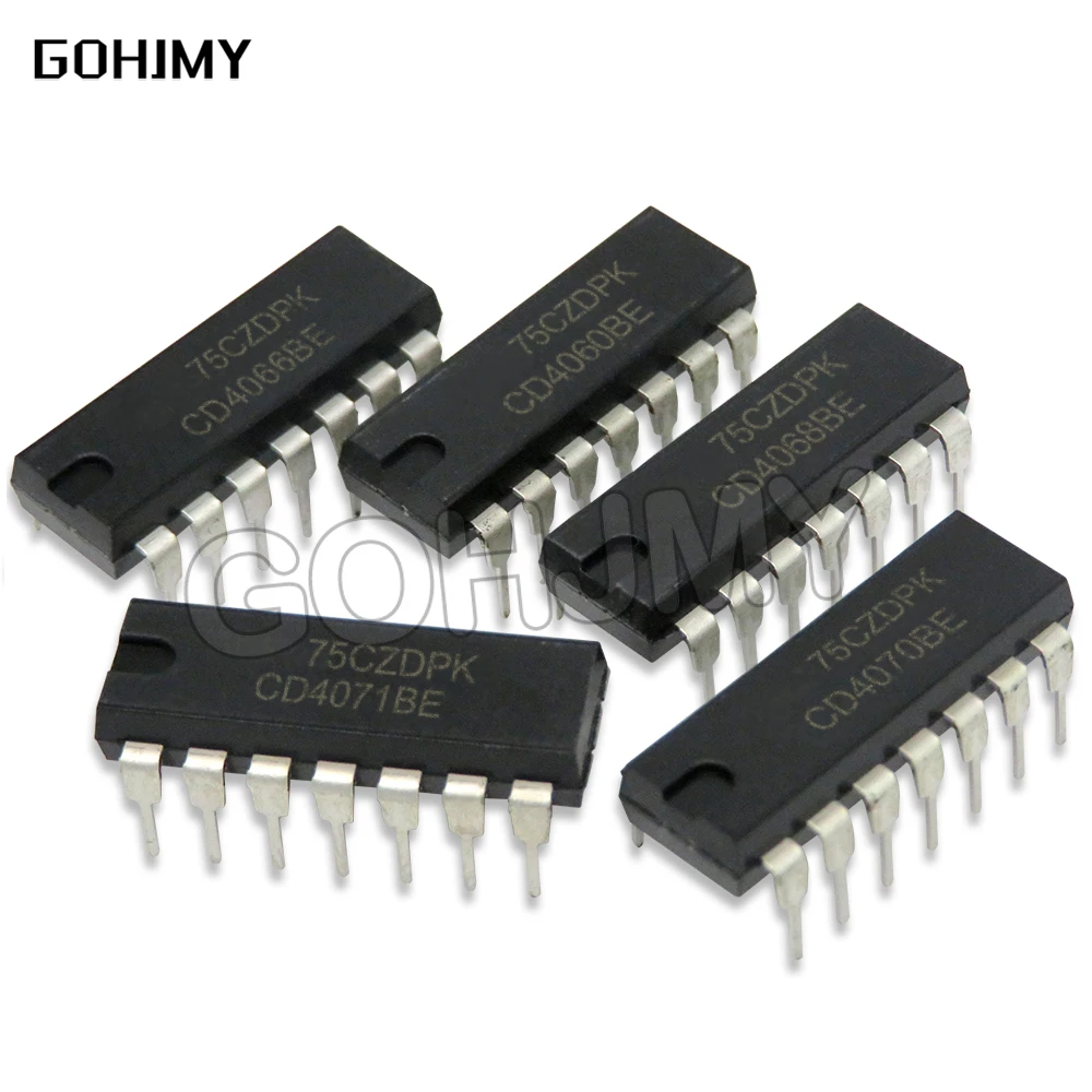 10PCS CD4060BE CD4068BE CD4066BE CD4069UBE DIP-16 DIP14 CD4060 CD4068 CD4066 CD4069 DIP IC Image