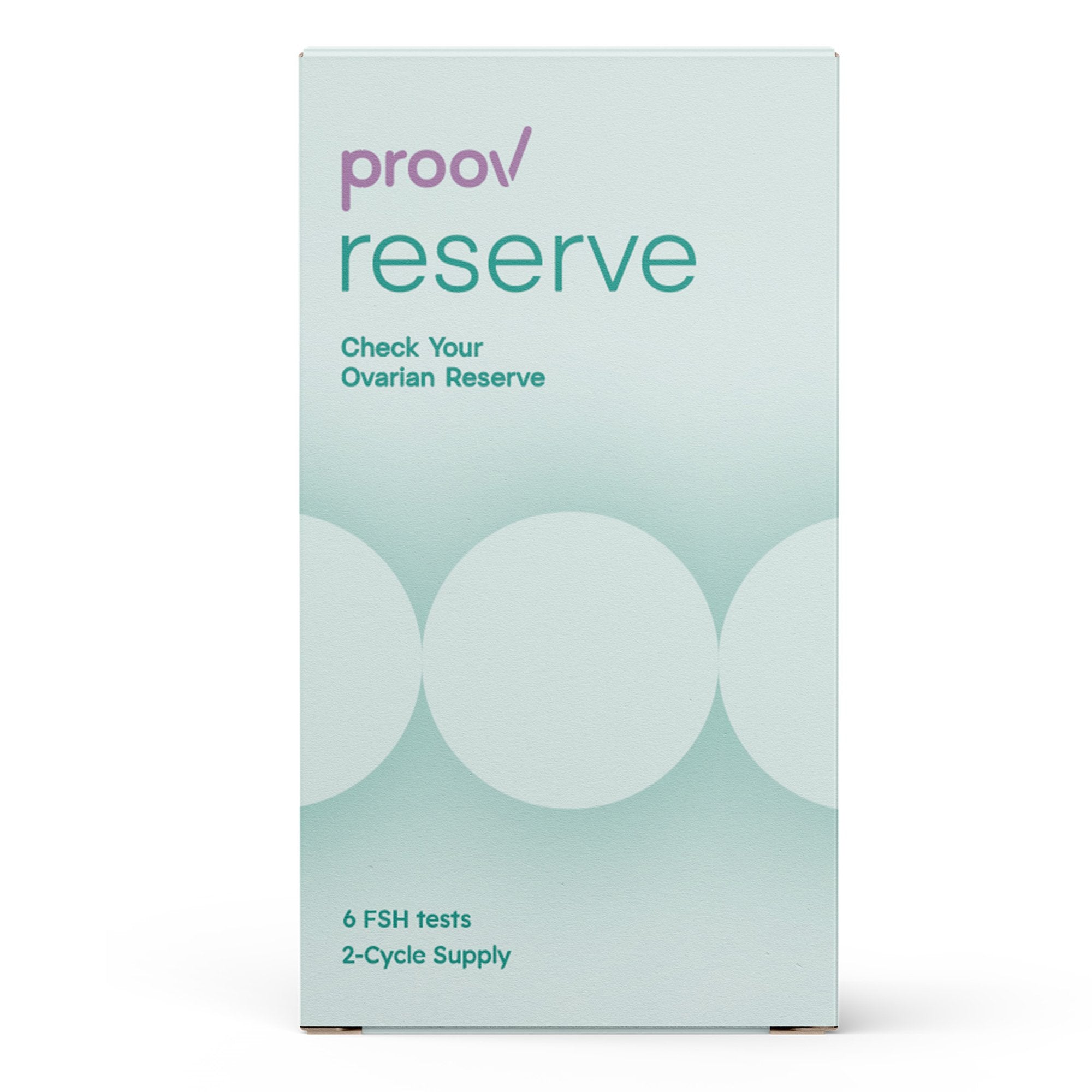 Proov Reserve Sexual Health Test Kit Follice Stimulating Hormone (FSH) 6 Tests per Kit CLIA Waived (1236710_PK)