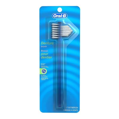 Oral-B Denture Brush 2-Sided Bristle Blue (1231758_EA) 1/EA Oral Care