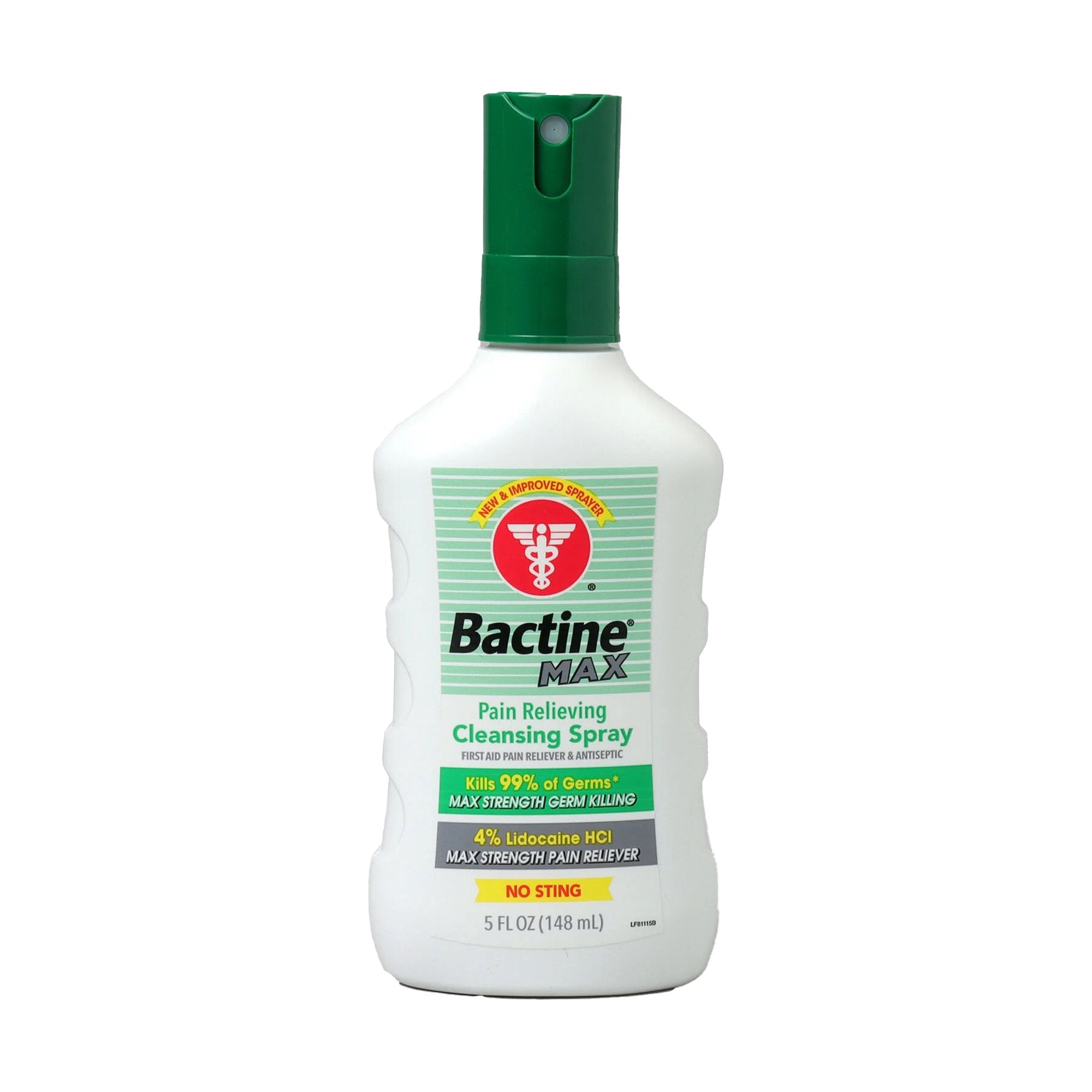 Bactine MAX Cleansing Spray Pain Relieving Antiseptic BZK (Benzalkonium Chloride) / Lidocaine HCl Topical Liquid 5 oz. Spray Bottle (1206938_EA)