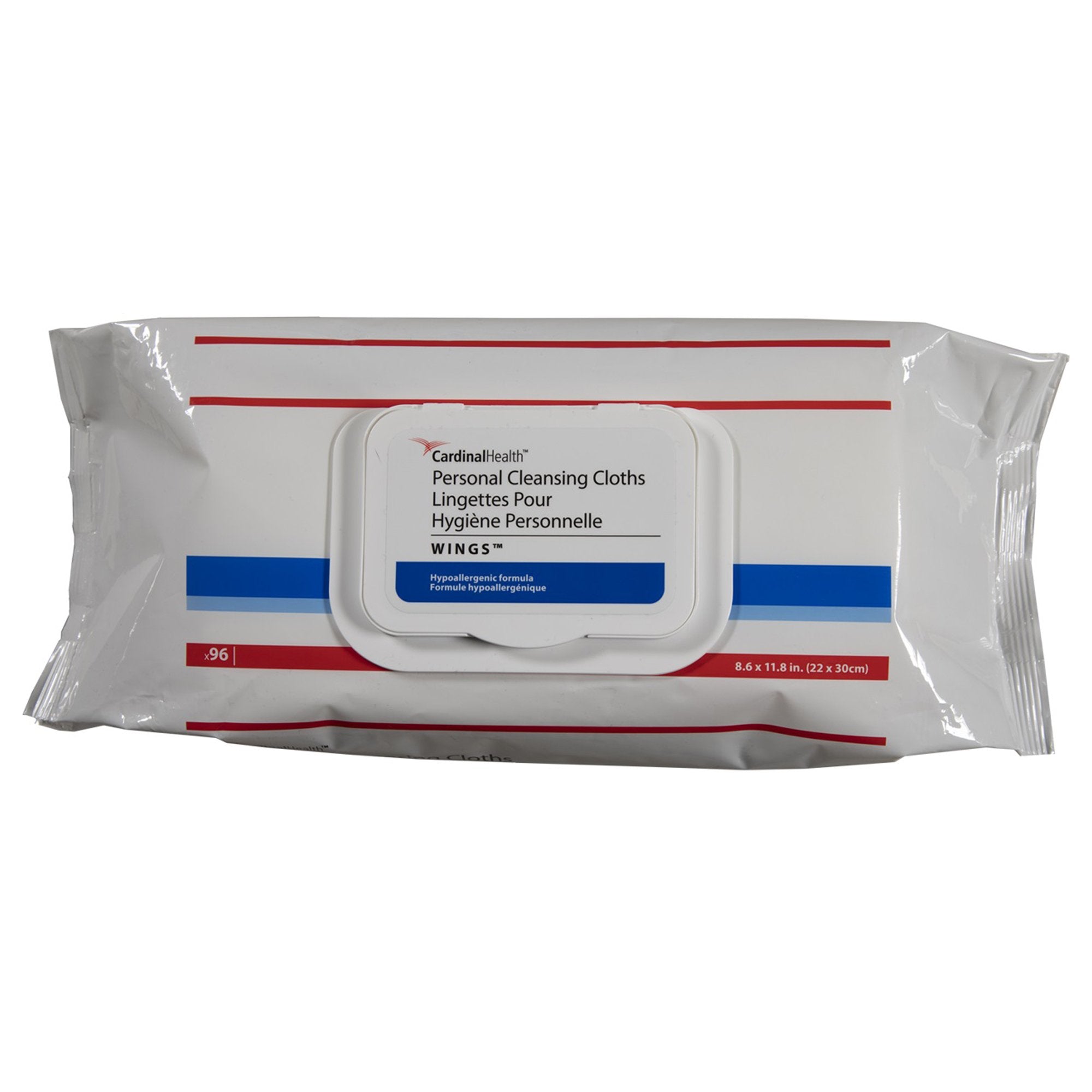 Cardinal Health Wings Personal Cleansing Wipe Soft Pack Scented 96 Count (1189850_CS) 768/CS Cardinal Health™ Wings™ Personal Wipes