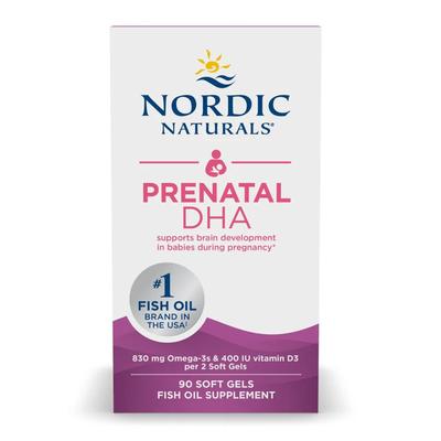 Nordic Naturals Prenatal DHA Dietary Supplement Vitamin D3 10 mcg Strength Softgel 90 per Bottle (1264949_BT) 1/BT Nordic Naturals® Prenatal DHA Vitam