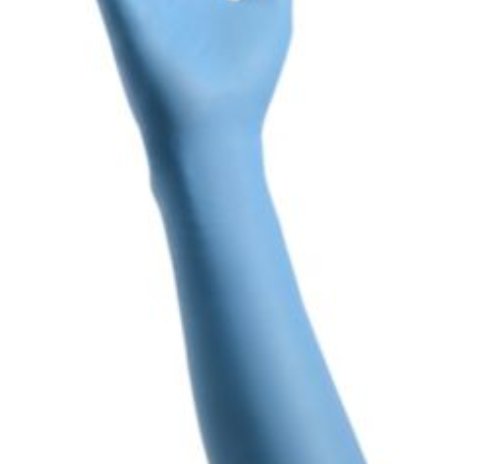 Cardinal Health Decontamination Exam Glove Medium NonSterile Nitrile Extended Cuff Length Fully Textured Blue Chemo Tested (1107384_BX)