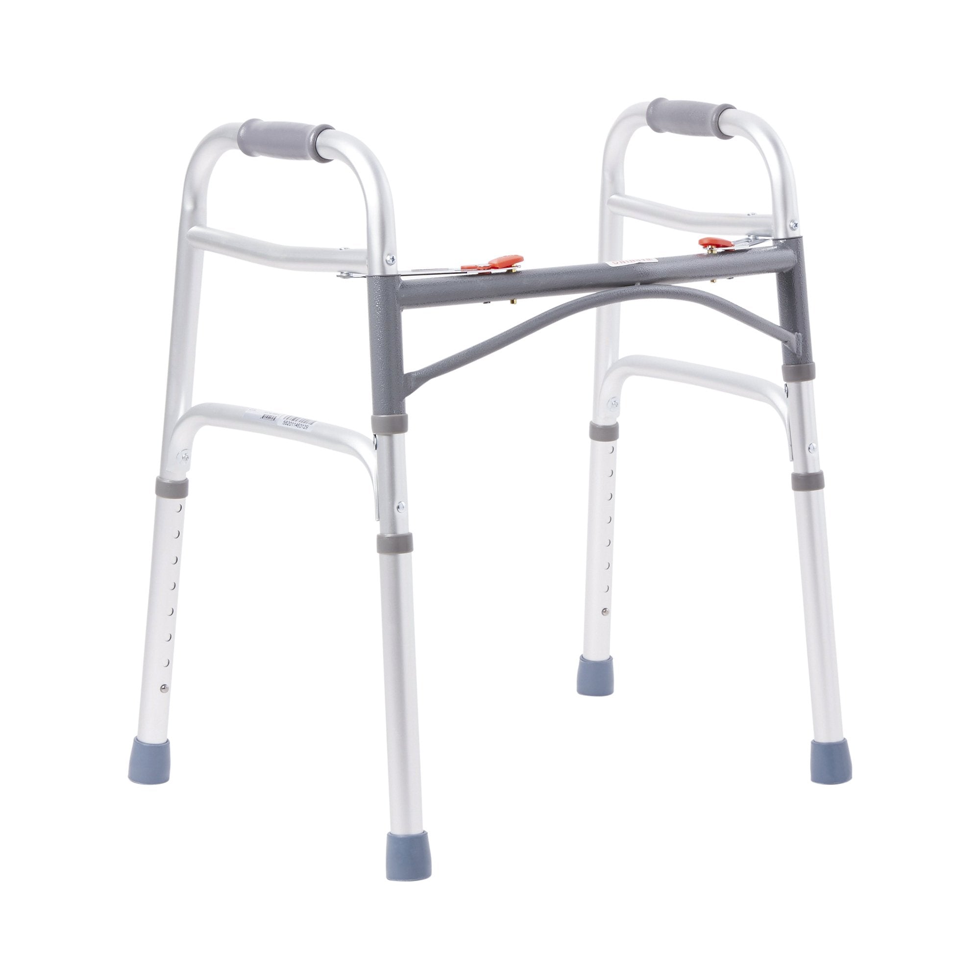 McKesson Dual Release Folding Walker Adjustable Height Aluminum Frame 350 lbs. Weight Capacity 25 to 32 Inch Height (1065260_CS) 4/CS Walkers and Acce