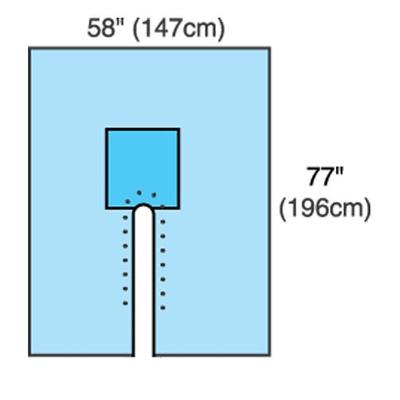 Orthopedic Drape Split Drape 77 W X 120 L Inch Sterile (374569_CS)