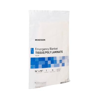 McKesson Emergency Blanket 56 X 90 Inch Tissue / Poly Laminate 10 oz. (440936_EA) 1/EA Blankets
