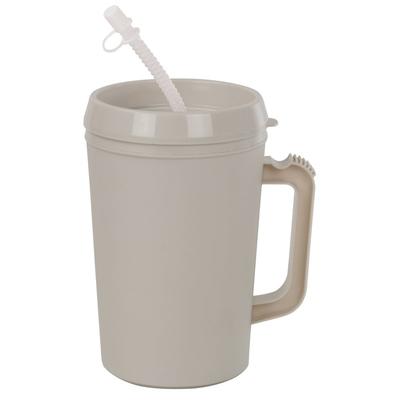 GMAX Industries Insulated Drinking Mug 34 oz. Gray Plastic Reusable (1123213_EA) 1/EA GoodEarth Products Plastic Cups