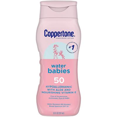 Coppertone Water Babies Sunscreen SPF 50 Lotion 8 oz. Bottle (1231877_EA) 1/EA Coppertone® Water Babies Skin Care Products