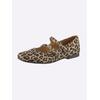 Ballerina HEINE, Damen, Gr. 41, beige (beige, schwarz), Textil, modisch, Schuhe