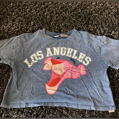 Zara Shirts & Tops | Zara Kids Blue Pink Panther Shirt | Color: Blue | Size: 10g