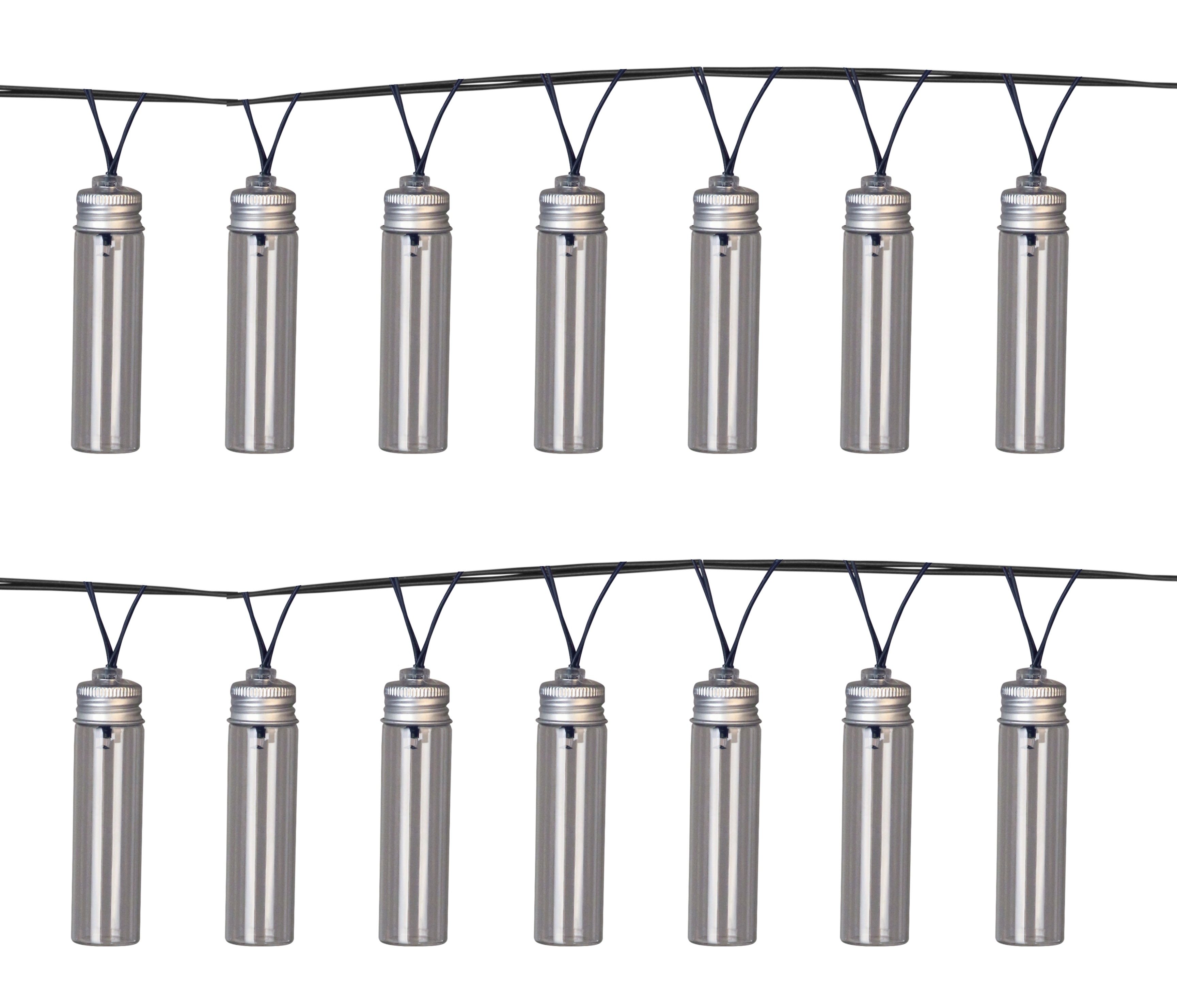 LUXFORM LED-Lichterkette "Luxform Solar Monte Gordo", silber, Flammen 1 Stk., Gesamtlänge 4,65m, Lichterketten, LED-Lichterkette, Solarenergie, IP44